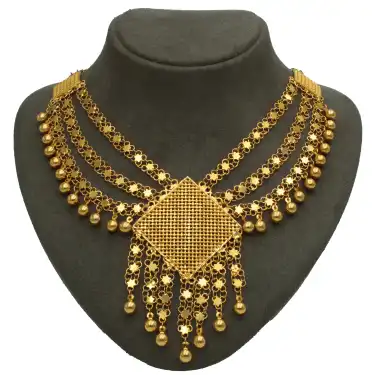 14 Ayar Tasarım Kişnişli Kolye