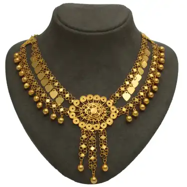 14 Ayar Tasarım Kişnişli Kolye