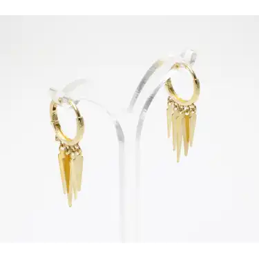 14 Ayar Tasarım Pullu Küpe