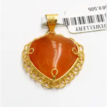 14 Ayar Taşlı Altın Kolye Ucu