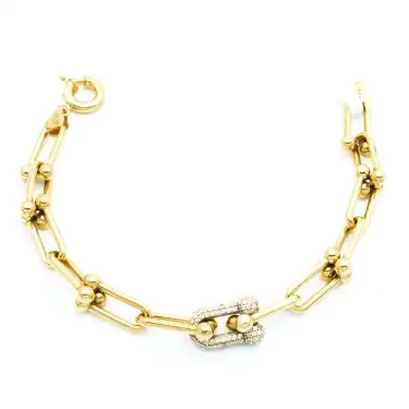 14 Ayar Taşlı Ataç Bileklik