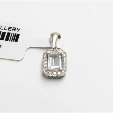 14 Ayar Taşlı Baget Kolye Ucu