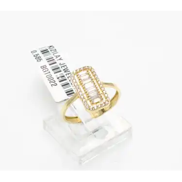 14 Ayar Taşlı Baget Yüzük