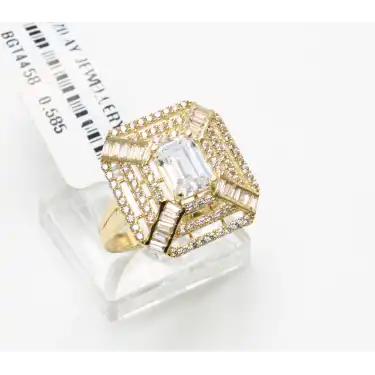 14 Ayar Taşlı Baget Yüzük