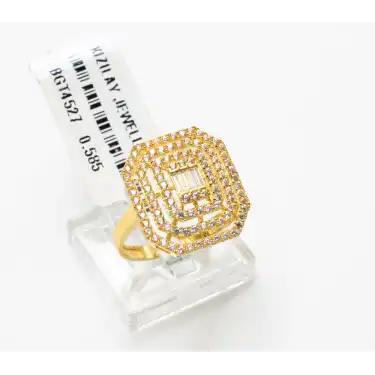 14 Ayar Taşlı Baget Yüzük