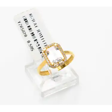 14 Ayar Taşlı Baget Yüzük