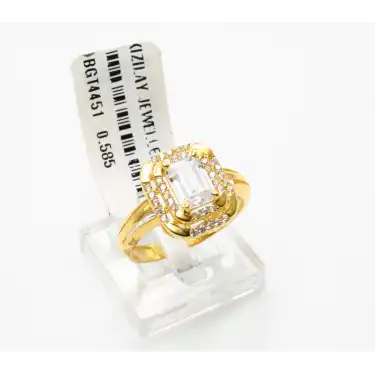 14 Ayar Taşlı Baget Yüzük