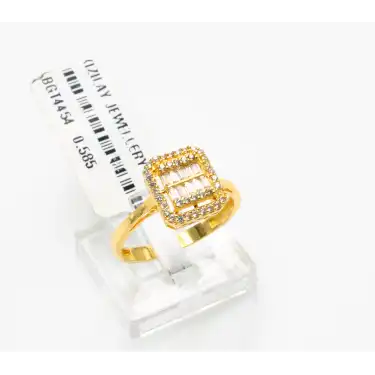 14 Ayar Taşlı Baget Yüzük