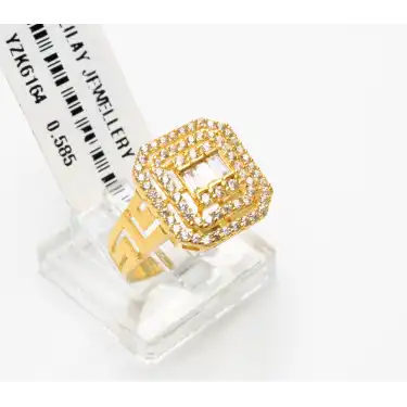 14 Ayar Taşlı Baget Yüzük