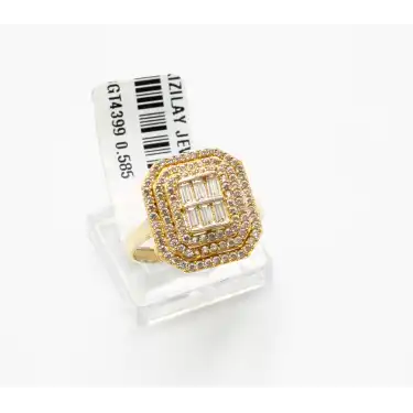 14 Ayar Taşlı Baget Yüzük