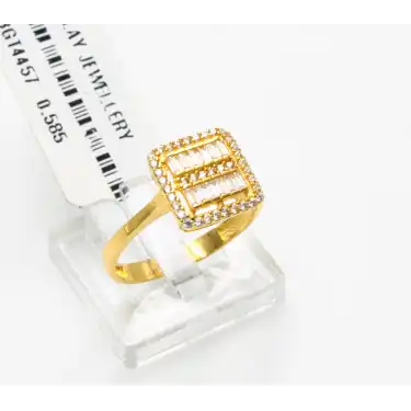 14 Ayar Taşlı Baget Yüzük