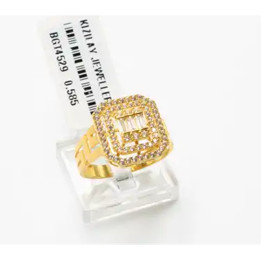 14 Ayar Taşlı Baget Yüzük