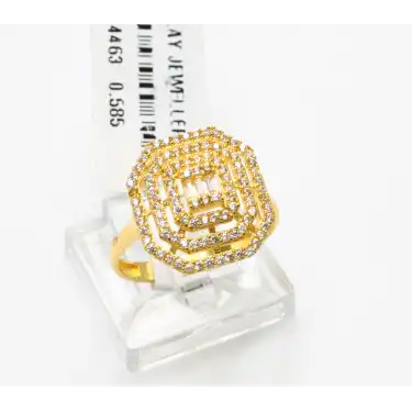 14 Ayar Taşlı Baget Yüzük