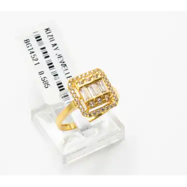 14 Ayar Taşlı Baget Yüzük