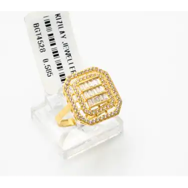 14 Ayar Taşlı Baget Yüzük