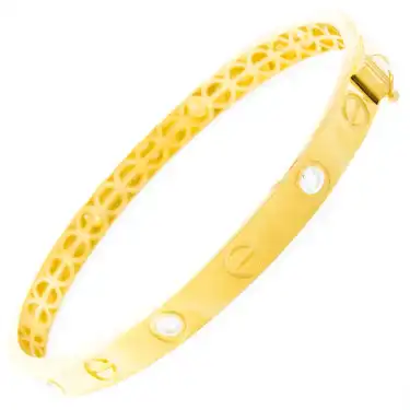 14 Ayar Taşlı Cartier Kelepçe Bilezik