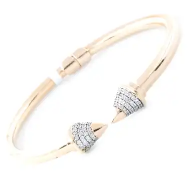 14 Ayar Taşlı Çivi Model Kelepçe