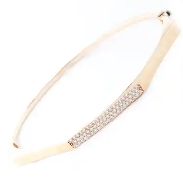 14 Ayar Taşlı Düz Kelepçe