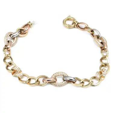 14 Ayar Taşlı Halka Bileklik