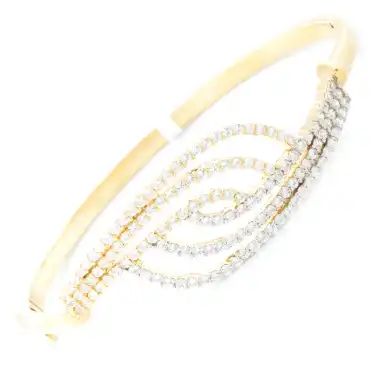 14 Ayar Taşlı Kelepçe Bilezik