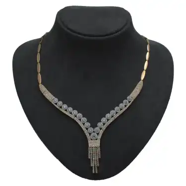 14 Ayar Taşlı Kolye