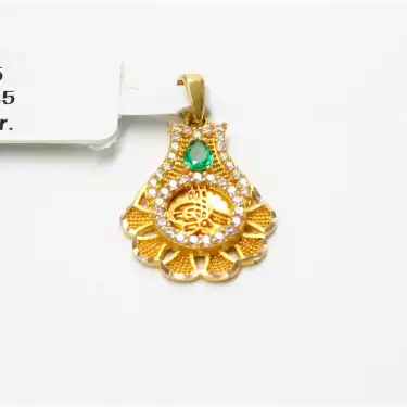 14 Ayar Taşlı Kolye Ucu