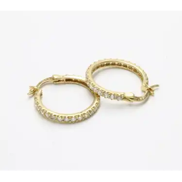 14 Ayar Taşlı Küpe