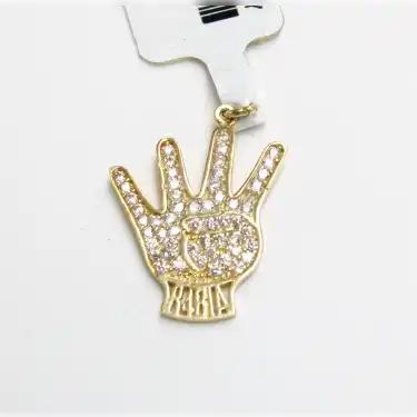 14 Ayar Taşlı Rabia Kolye Ucu