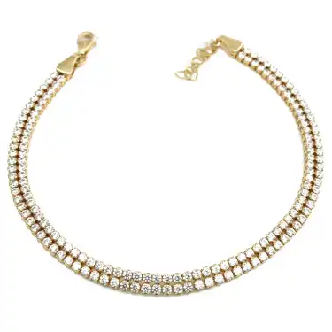 14 Ayar Taşlı Sıralı Bileklik