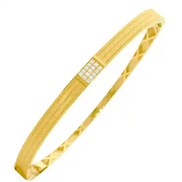 14 Ayar Taşlı Trabzon Hasır Model Kelepçe