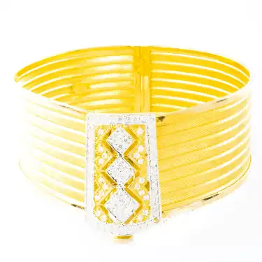 14 Ayar Taşlı Trabzon Kelepçe Bilezik