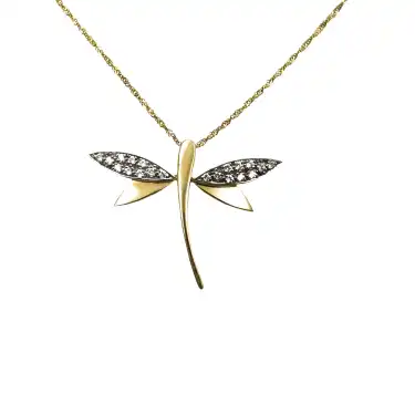 14 Ayar Taşlı Yusufcuk Minimal Kolye