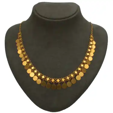 14 Ayar Tek Sıra Pullu Kolye