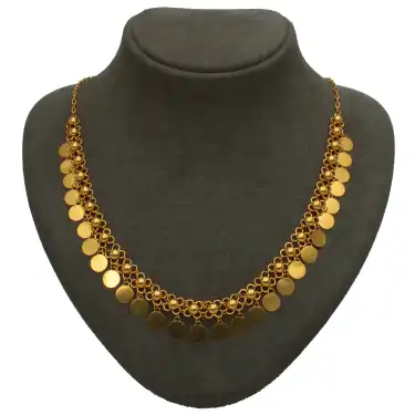 14 Ayar Tek Sıra Pullu Kolye