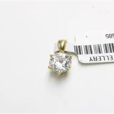14 Ayar Tek Taş Kolye Ucu