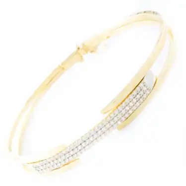 14 Ayar Tekli Taşlı Kaburga Kelepçe