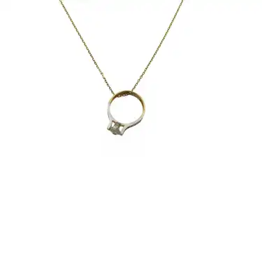 14 Ayar Tektaş Minimal Kolye