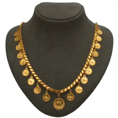 14 Ayar Tuğra Pullu Kolye