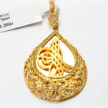 14 Ayar Tuğralı Kolye Ucu