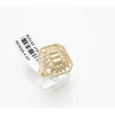 14 Ayar Yeşil Renk Baget Yüzük