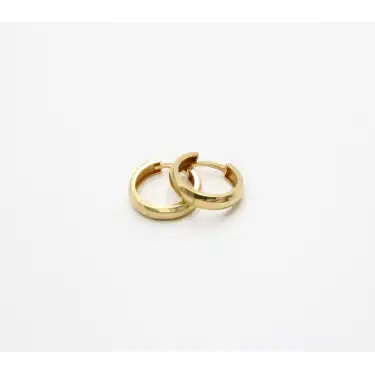 14 Ayar Yeşil Renk Halka Küpe