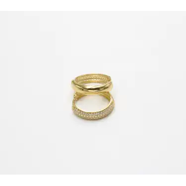 14 Ayar Yeşil Renk Taşlı Küpe