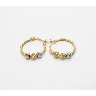 14 Ayar Yeşil Renkli Dorikalı Küpe