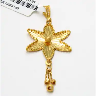 14 Ayar Yıldız Model Dorika Kolye Ucu