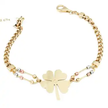 14 Ayar Yonca Dorika Gurmet Bileklik