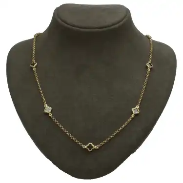 14 Ayar Yonca Minimal Kolye