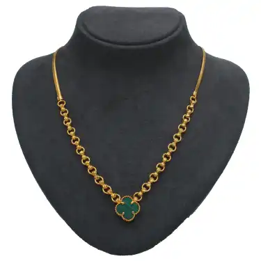 14 Ayar Yonca Tasarım Kolye