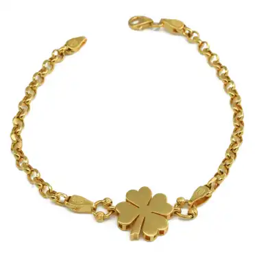 14 Ayar Yonca Zincir Bileklik