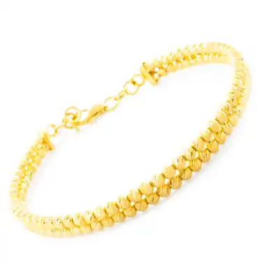 22 Ayar 2 Sıralı Dorikalı Düz Bileklik