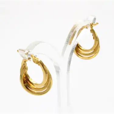 22 Ayar 3 Halkalı Küpe